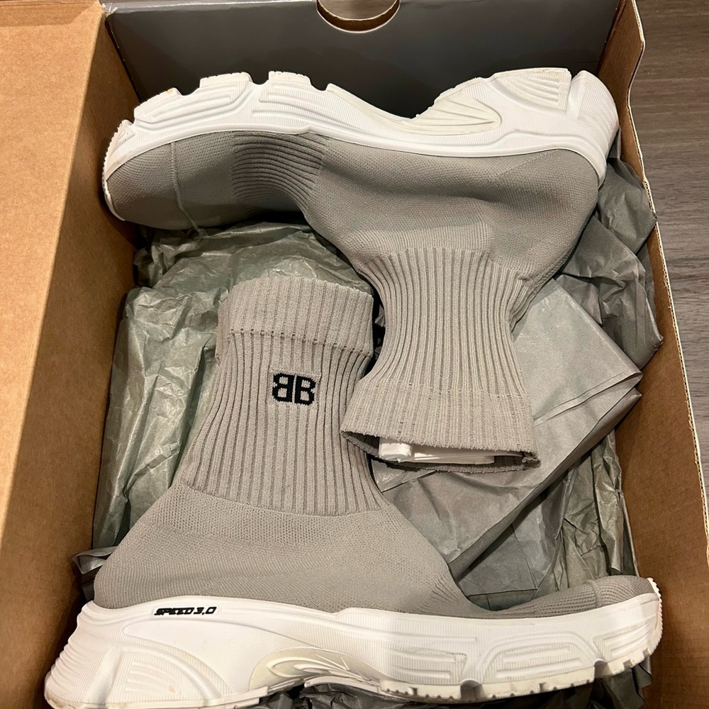 Balenciaga Gray Speed 3.0 Sock Sneakers